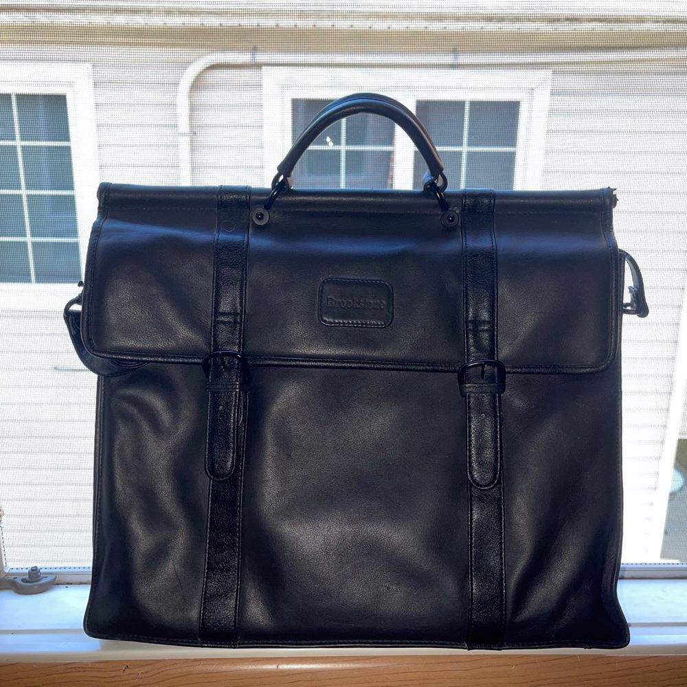 Brookstone Briefcase for Men: Leather